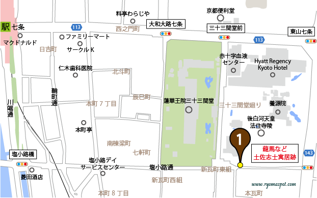 東山区西側史跡マップ